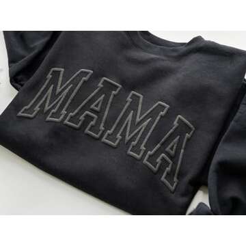 Up2ournecksinfabric Embossed Mama Sweatshirt - Mom Sweatshirt - Mother's Day Gift - Custom Mother's ...