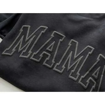 Up2ournecksinfabric Embossed Mama Sweatshirt - Mom Sweatshirt - Mother's Day Gift - Custom Mother's Day Gift - Gift For Wife - Christmas Gift For Mom