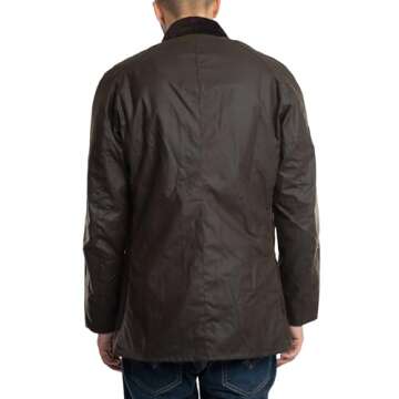 Barbour Men's Ashby Wax Jacket, Olive, Green, L