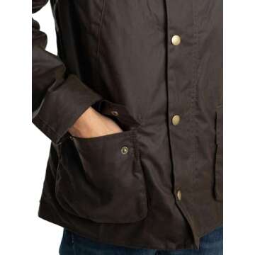 Barbour Men's Ashby Wax Jacket, Olive, Green, L