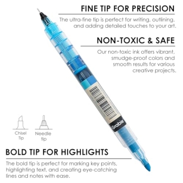 Grabie Dual Tip Brush Pens for Vibrant Note Taking