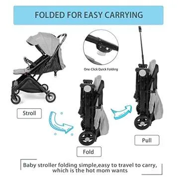 COLOR TREE Lightweight Foldable Travel Stroller for Babies
