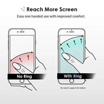 Velvet Caviar Cell Phone Ring Holder - Finger Ring & Stand - Improves Phone Grip Compatible with iPhone, Galaxy and Most Cases (Except Silicone/Leather) - Moonstone Holographic Pink Blue Marble