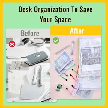 EOOUT 14pcs Zipper Pouches for Organizing, Mesh Zipper Pouch Bags, 8 Sizes 14 Colors Waterproof Mesh Bags with Zipper, for Travel Storage, School Supplies, Office Appliances and Home Organize