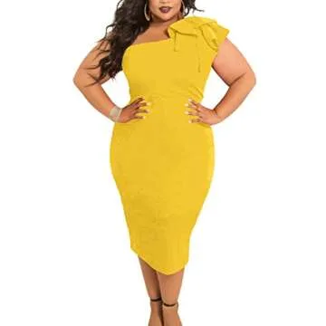 Mokoru Elegant One Shoulder Bodycon Cocktail Dress