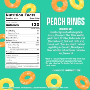 SmartSweets Peach Rings – Healthy Low-Sugar Candy