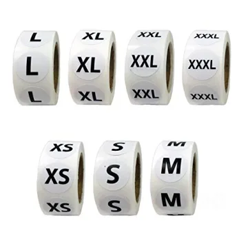 FuraHa 3500 PCS Clothing Size Stickers Labels 7/8" Round Self Adhesive Size Stickers for Clothing T ...