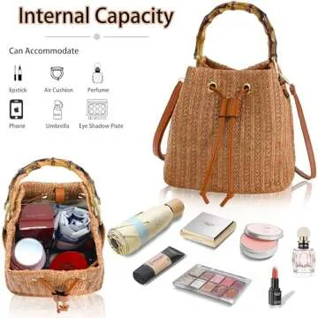 Hirooms Women Beach Bag in Stylish Woven Straw