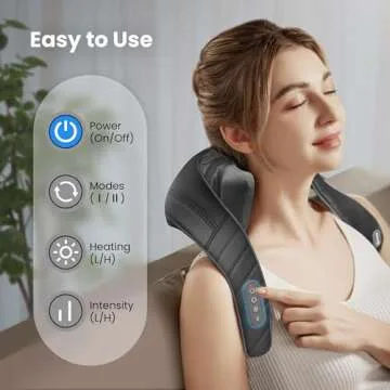 COMFIER Cordless Neck Massager with Heat for Comfort