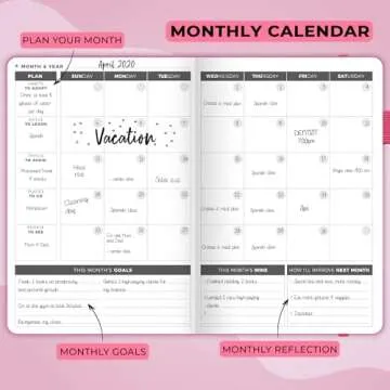 Clever Fox Planner – Undated Weekly & Monthly Planner for Productivity, Time Management & Goals – Organizer Journal – A5 (Hot Pink)