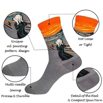 Art Printed Women’s Funny Socks - Perfect Gift Idea