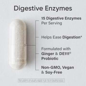 Sports Research Digestive Enzymes - Probiotics & Ginger for Gut Wellness