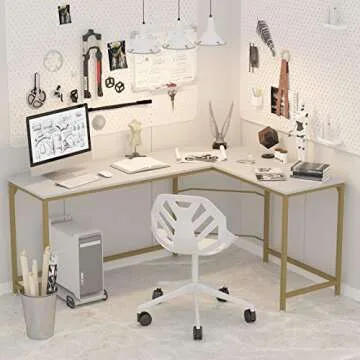 Teraves Reversible L Shaped Desk for Home and Office
