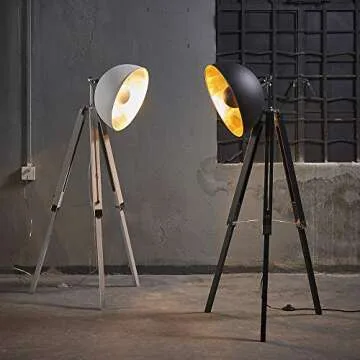 Fascino Industrial Tripod Floor Lamp - Stylish Lighting Solution