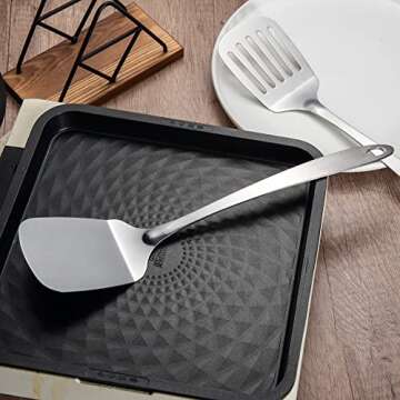 IMEEA Stainless Steel Kitchen Spatula Set 13.5-Inch