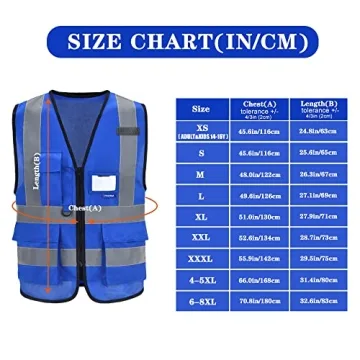 High Visibility Reflective Work Vest with Pockets