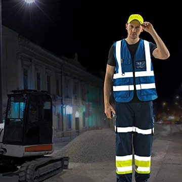 High Visibility Reflective Work Vest with Pockets