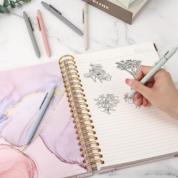 Ddaowanx 6-pack fine point gel pens - quick dry ink