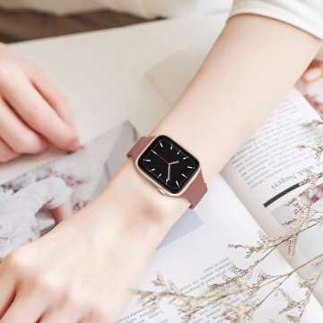 Sunnywoo Lace Sport Silicone Band Compatible with Apple Watch 38mm 40mm 41mm 42mm 44mm 45mm 46mm 49mm for Women, Soft Wristband Waterproof Replacement for iWatch Series Ultra 10 9 8 SE 7 6 5 4 3 2 1