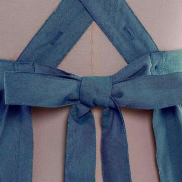 Vibsion Vintage Ruffle Apron for Women Colonial Pioneer Pinafore Apron Cross Back Garden Cooking Aprons with Pockets