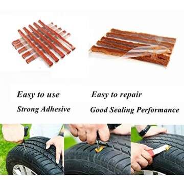 HappyBeeFlying Tire Plugs 150pcs,Rubber Tire Repair Plugs Self vulcanizing Strips 4" x 1/4" for Tubeless Tires