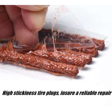 HappyBeeFlying Tire Plugs 150pcs,Rubber Tire Repair Plugs Self vulcanizing Strips 4" x 1/4" for Tubeless Tires
