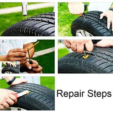 HappyBeeFlying Tire Plugs 150pcs,Rubber Tire Repair Plugs Self vulcanizing Strips 4" x 1/4" for Tubeless Tires