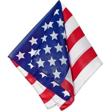 Bold & Stunning American Flag Polyester Bandana - 20x20