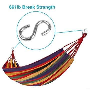 Durable ABSOK 5 Pcs S Hooks for Hanging Swings and More