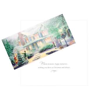 Hallmark Thomas Kinkade Boxed Christmas Cards Assortment, Snowy Houses (40 Cards with Envelopes and ...