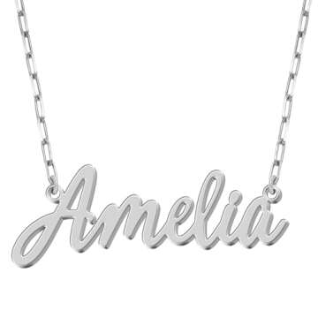 Personalized Paperclip Chain Name Necklace - Dainty Customized Jewelry Gift