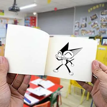 A AIFAMY 10 Pack Blank Flipbook for Animation, Sketching, and Cartoon Creation, 4" x 5.55'' Animation Flip Book Mini Sketch Pad for Kids, 120 Pages (60 Sheets)