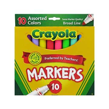 School Supply Basics - Supply Pack for Pre-school, 1st, 2nd, and 3rd Grade - Markers, Colored Pencils, Lead Pencils, Crayons, Scissors, 2 Glue Sticks, 3 Erasers