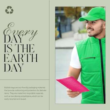 METRONIC 4x8 Bubble Mailers 200Pack, Waterproof Pink Bubble Mailers, Self Seal Padded Envelopes for Small Business Packaging Supplies, Bubble Envelopes Sports Cards, Bubble Mailer Usable Size 4x7