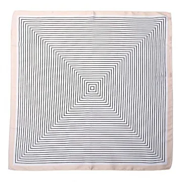 NaSoPerfect 27" Silk Like Scarf Square Satin Hair Scarves Maze Neck Scarfs for Women Beige