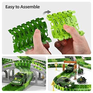 iHaHa Dinosaur Race Track Cars for Kids Ages 1-7