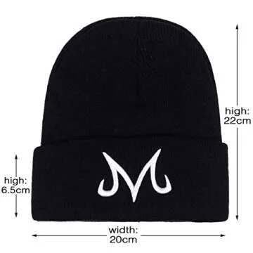 Yvmurain Winter Beanie Knit Hats for Men Women Goku Majin Buu Beanie Hat Hip-Hop Cap Skiing Cap