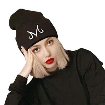 Yvmurain Winter Beanie Knit Hats for Men Women Goku Majin Buu Beanie Hat Hip-Hop Cap Skiing Cap