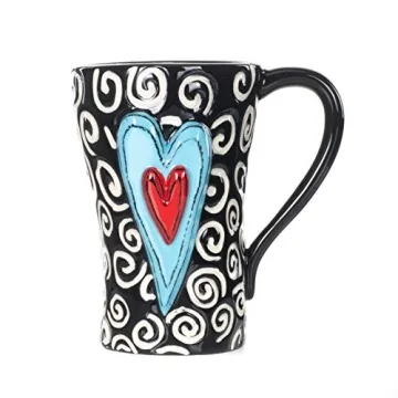 Artful Heart Themed Ceramic Mug for Daily Joy