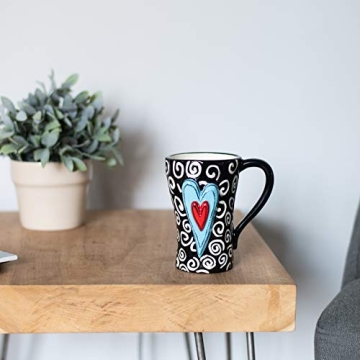 Stylish Ceramic Heart Mug for Coffee Lovers