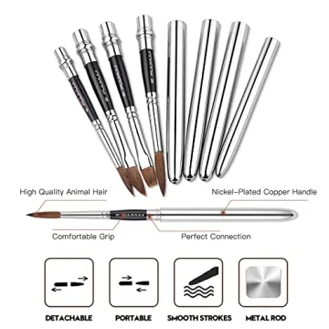Kolinsky Travel Watercolor Brushes Set for Artists