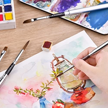 Kolinsky Travel Watercolor Brushes Set for Artists