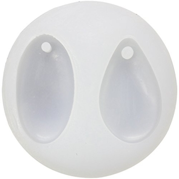 FUNSHOWCASE Large Resin Epoxy Jewelry Mold with Holes Oval and Teardrop Shape for Polymer Clay Penda...