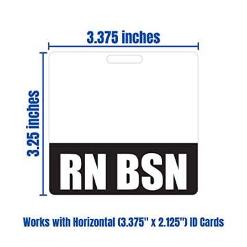 Heavy Duty RN BSN Badge Buddy for Easy Role Recognition