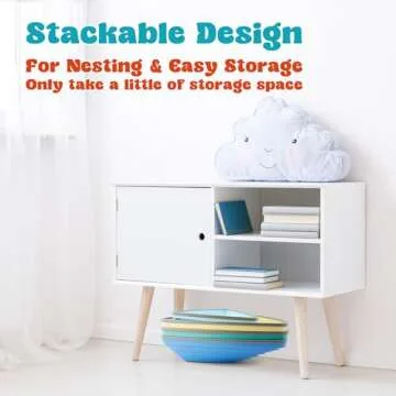 Stepping Stones for Kids, 6pcs Toddler Stepping Stones Indoor Outdoor Activity Improve Balance and Coordination,Non-Slip Full Rubber Rim, Obstacle Course Sensory Toy for Ages 1-3