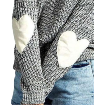 Women's Cute Heart Pattern Sweater - Stylish & Comfortable