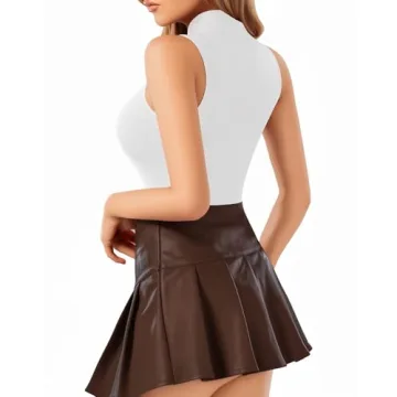 MANGOPOP Women's Sleeveless Bodysuit - Chic & Soft Design