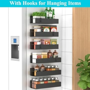 HuggieGems Magnetic Spice Storage Rack for Kitchen Organization
