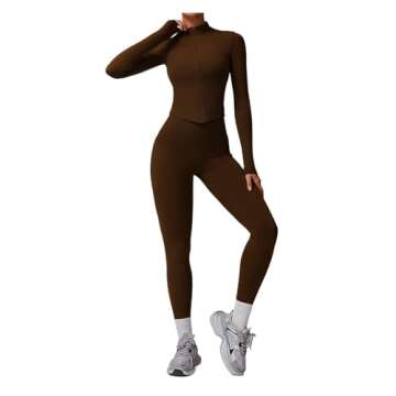 Women Tracksuit Yoga Set Workout Sportswear Gym Clothing High Waist Leggings Sports Suits