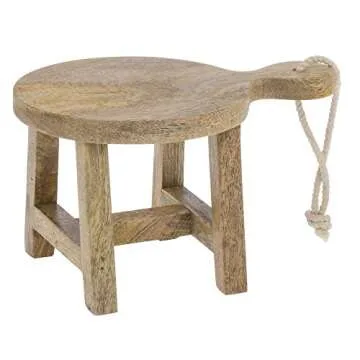 Hubert Round Mango Wood Display Riser for Elegant Presentations